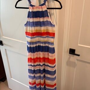 Vince Camuto Multicolor Striped Maxi Dress